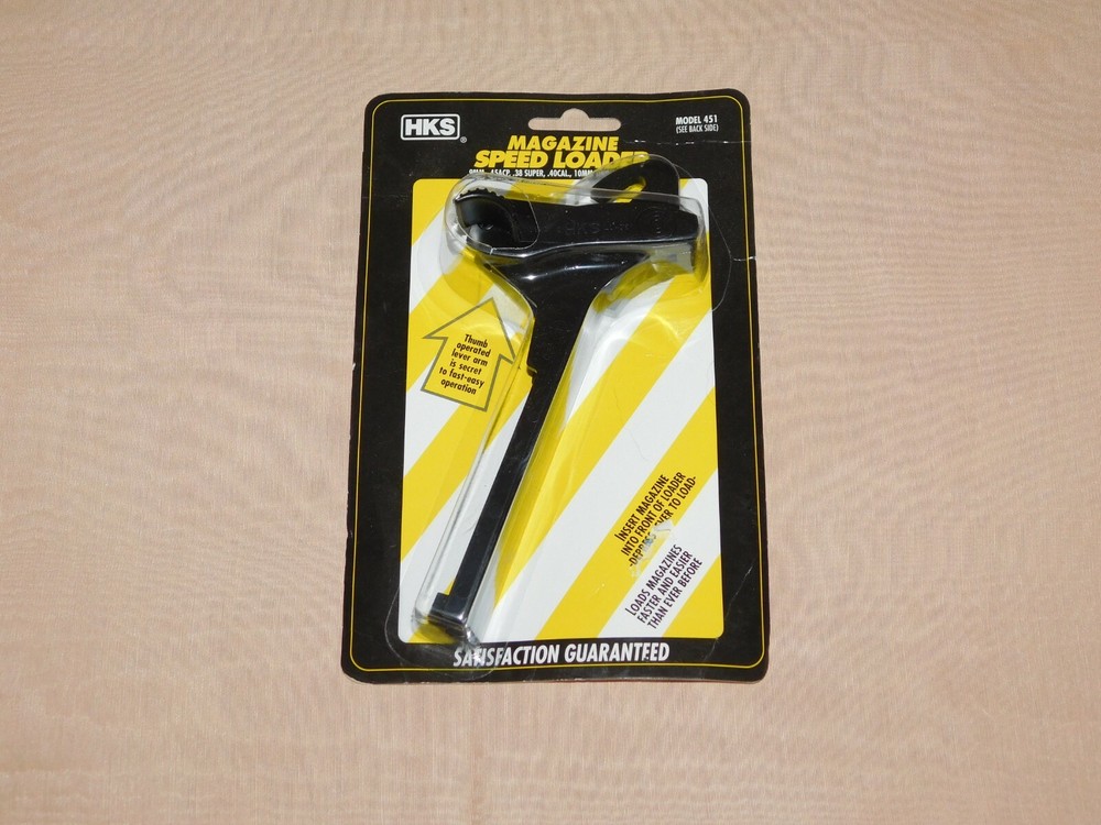 GUN HKS MAGAZINE SPEED LOADER 9MM 45ACP 38 SUPER 40 CAL SINGLE STACK MAGS NEW