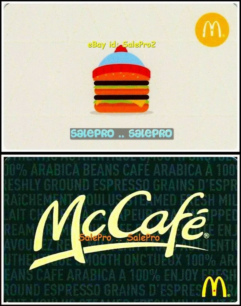 2x McDONALD 2014 2016 SMOOTHIES CHICKEN NUGGETS ARCH COLLECTIBLE GIFT CARD LOT
