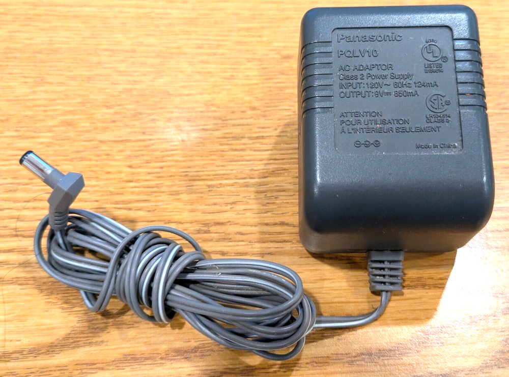 Panasonic PQLV10 AC Adapter for Cordless Phones 9V 850 MA