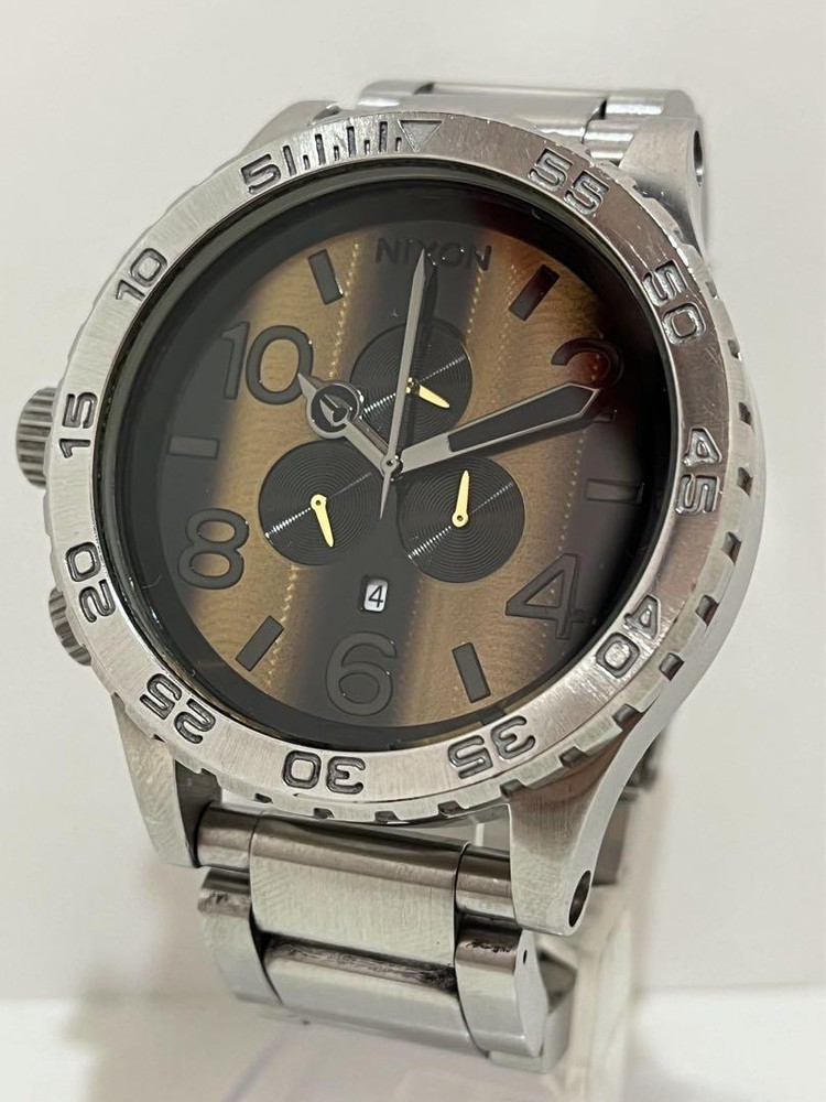Nixon 51-30 Analog Quartz Wristwatch Tiger Eye Pattern No Box Used