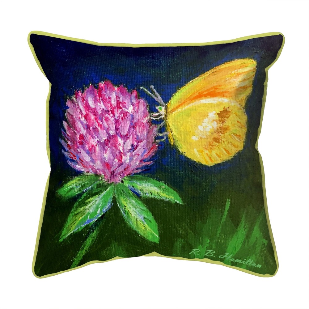 Sulphur Butterfly & Clover Indoor/Outdoor Pillow