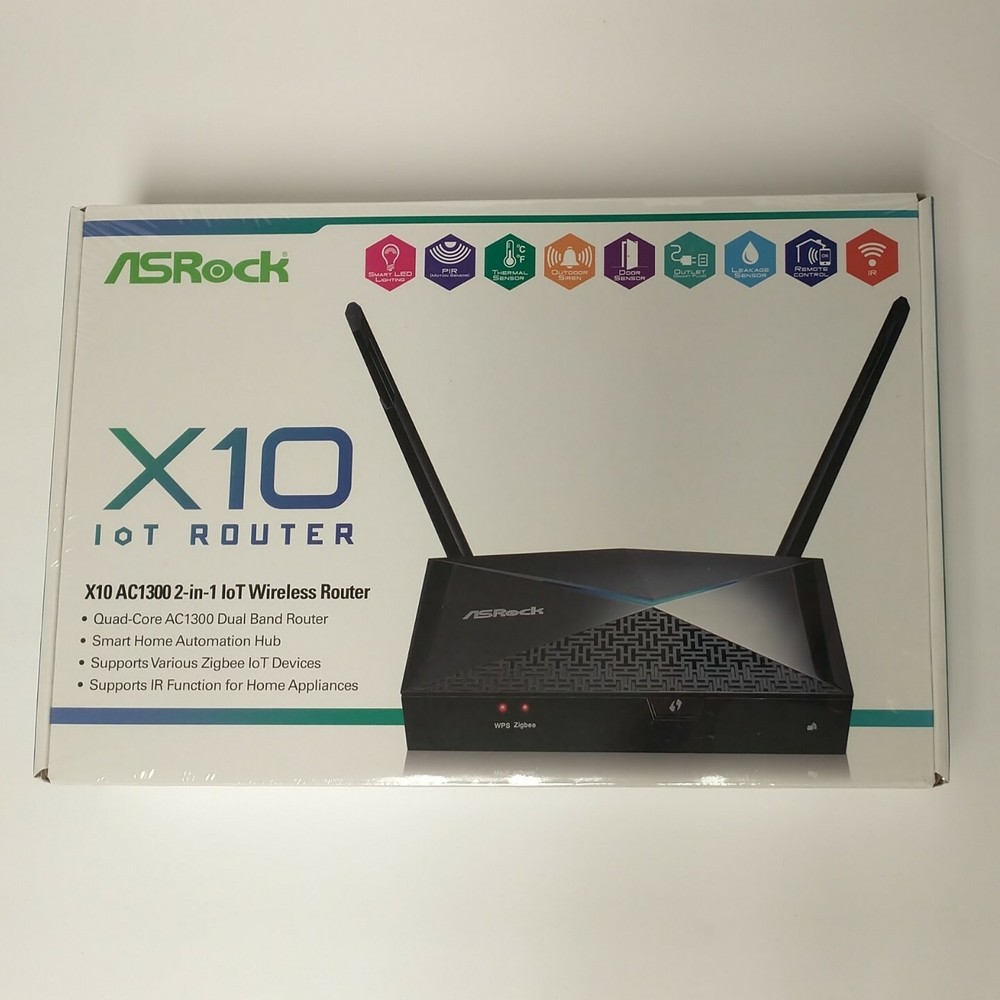 ASRock X10 AC1300 WiFi 2-in-1 IoT Wireless Router Smart Home Automation Zigbee-image