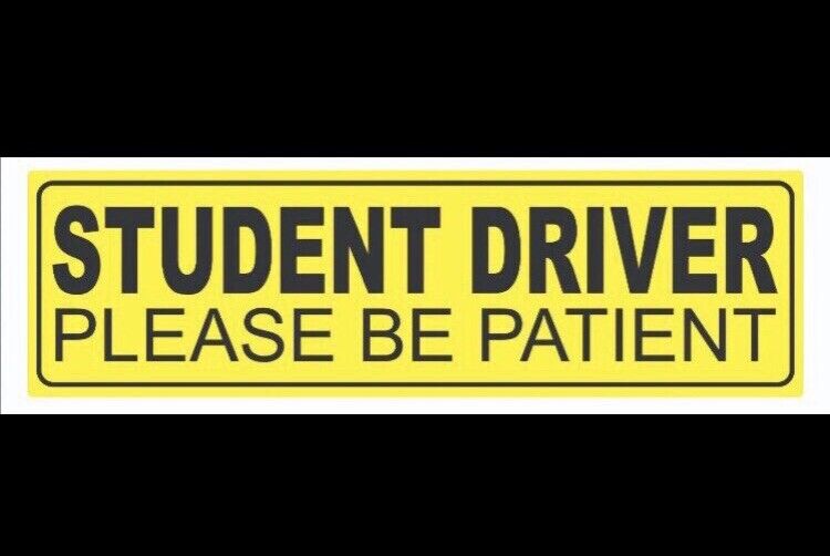 Car Bumper Magnet Student Driver Decal Sign Sticker