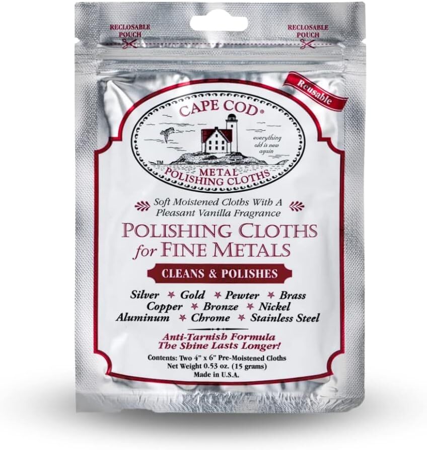 Cape Cod Polishing Cloths for Jewelry and Fine Metal Tarnish Removal