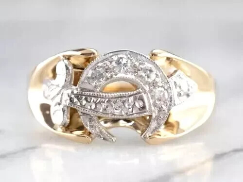 2Ct Lab Diamond Shriner Ring in 14k Yellow Gold Plated