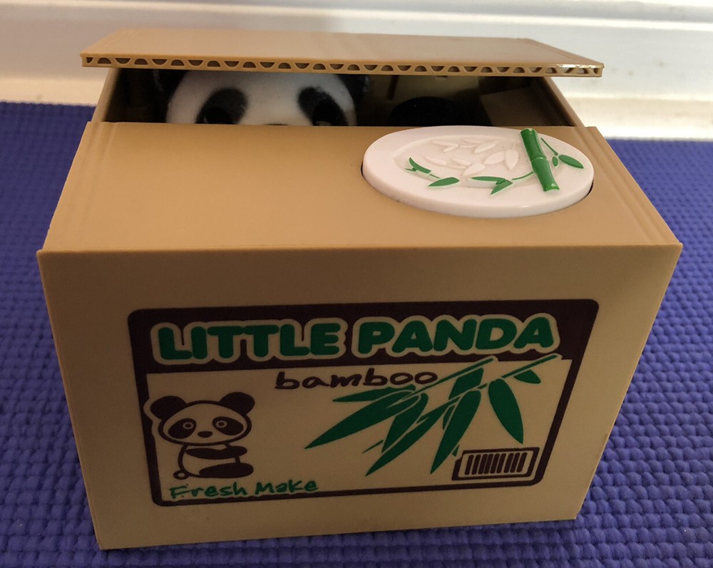 Mischief Little Panda Automated Stealing Coin Saving Box Piggy Bank-image