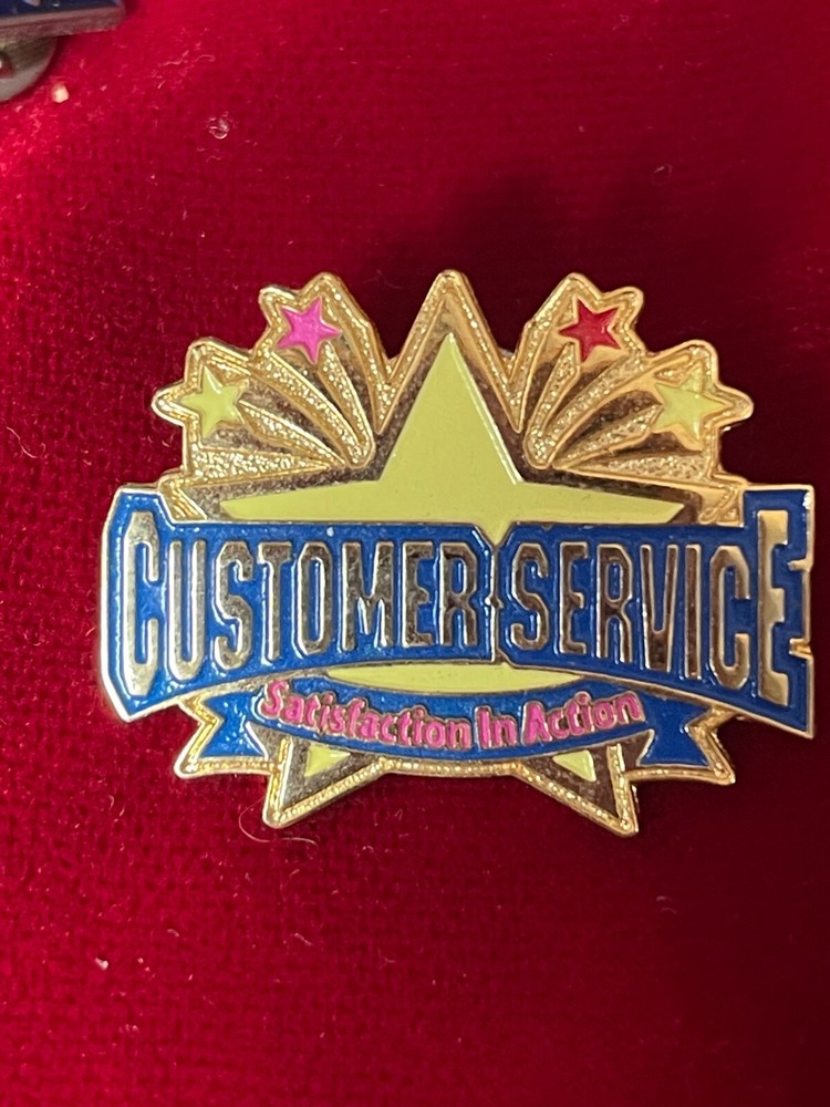 Customer Service Satisfaction In Action Employee Award Lapel Pin 1.12