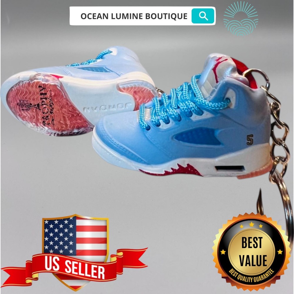 Air Jordan 3D Mini Sneaker Keychain, Shoe Keyring Shoe Box, Display Box Option