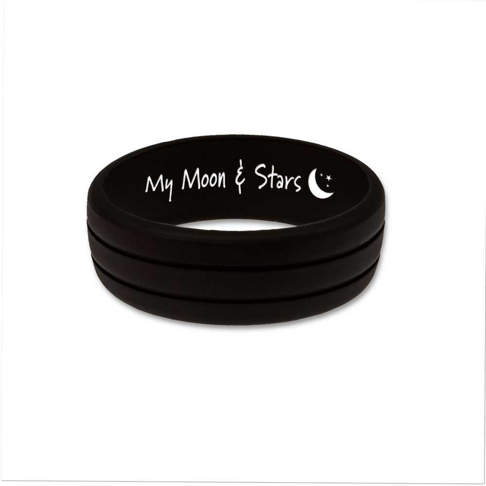 Custom Engraved Mens Silicone Wedding Band by AERA RINGS-image