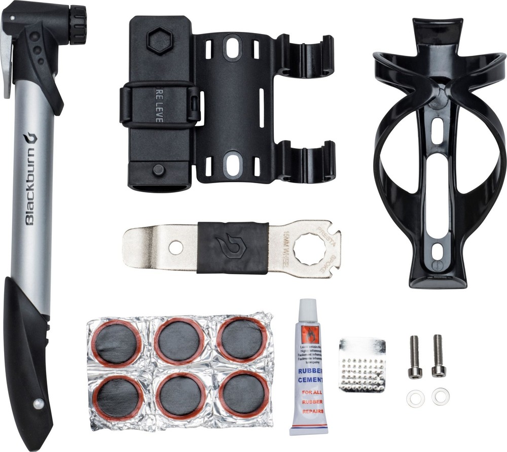 Blackburn Bicycle Frame Pump with Repair Kit in Black