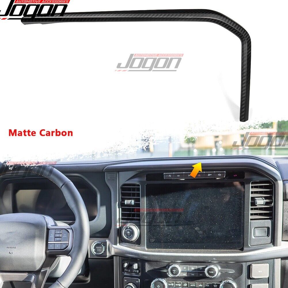 F-150 Matte Carbon Console Navi Display Cover For Ford F150 Raptor Tremor 2024+
