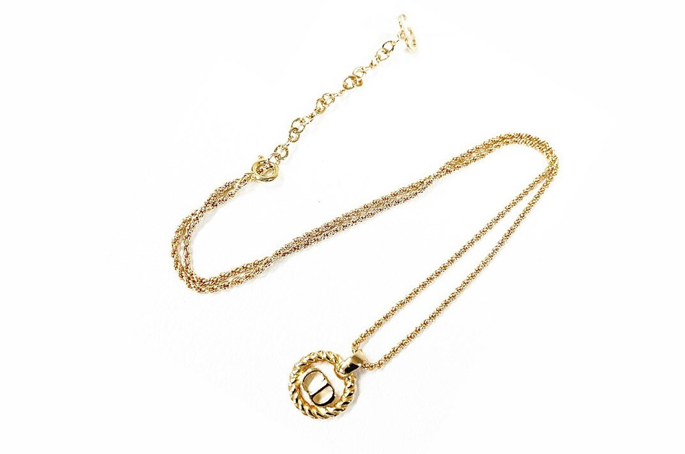 Dior Logo Necklace in Gold Tone Y0618 Style 5543