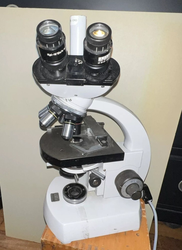 Vintage Zeiss Microscope LAB TYPE NICE 4761999 / Very Complicated! 5 Objectives!