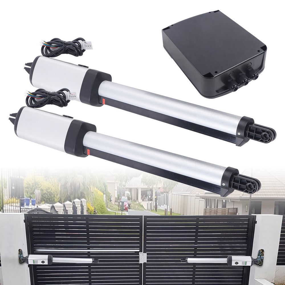 700lb Electric Automatic Gate Opener Dual ARM Swing 2 Remote Control Heavy Duty