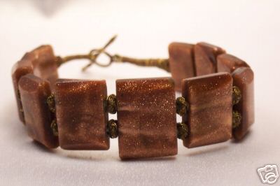 VICTORIAN ANTIQUE GOLDSTONE BRACELET MINT!!!!