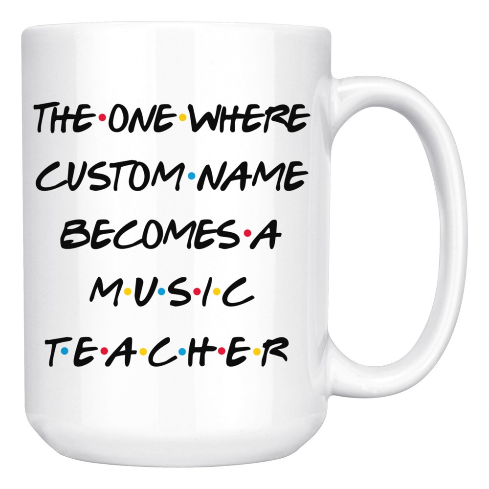Personalized Music Teacher Job Promotion Mug, Music Teacher Graduation Gift