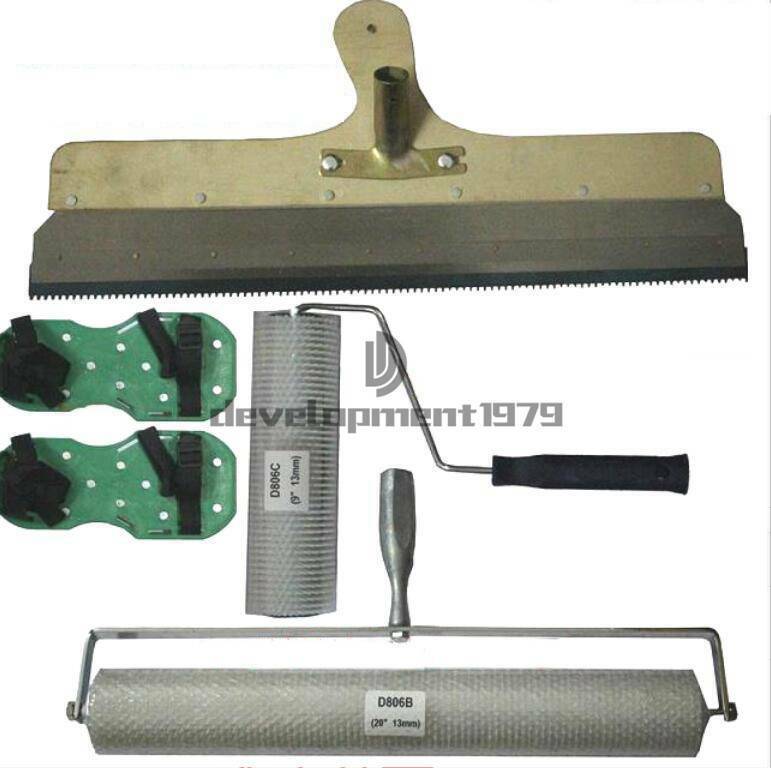Epoxy Floor Paint Roller Spike Rake Cement Self-Leveling Tool Kit #F8