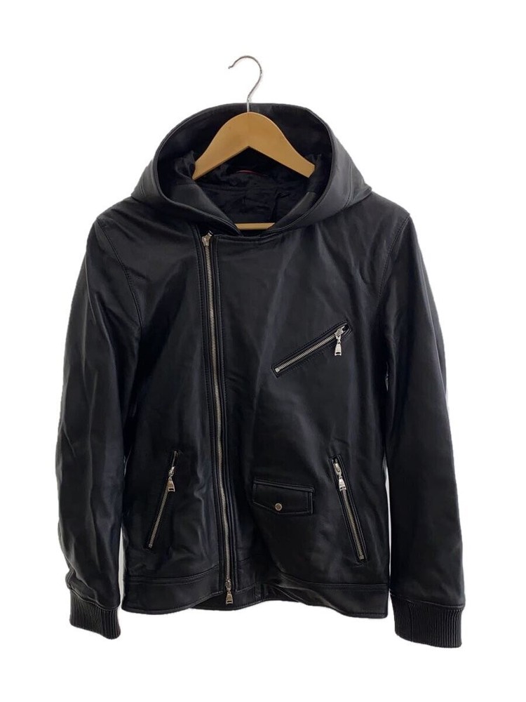 Loveless Sheepskin Leather Blouson Jacket in Black Size M 61F53-202-09