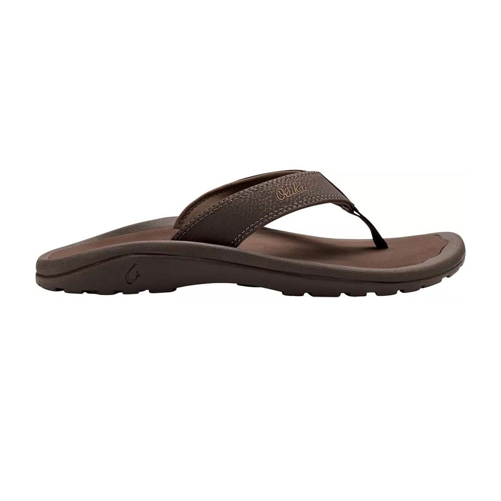 OluKai Men's Ohana Sandals Size 10 Dark Java Ray - Water-Resistant Comfort