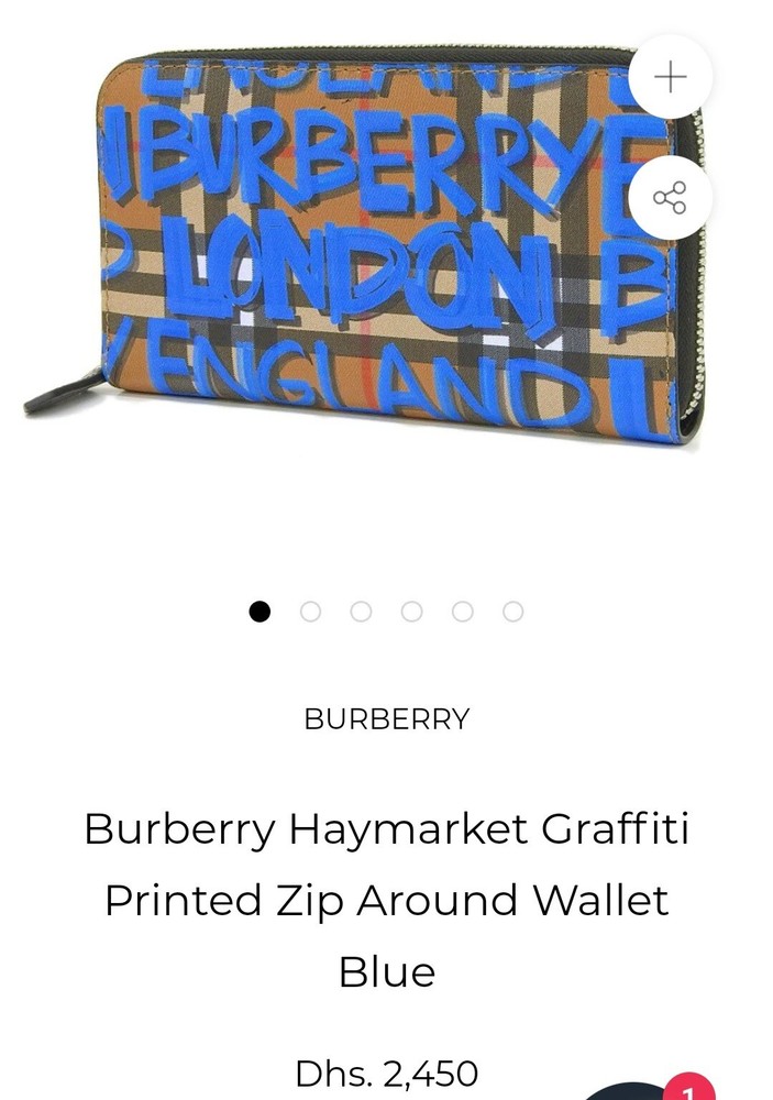 Burberry  blue Graffiti Wallet