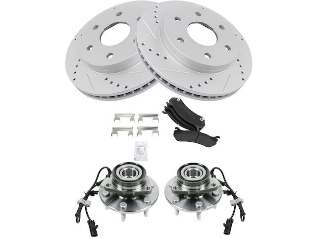 Front Brake Pad Rotor & Wheel Hub Kit for Chevy Avalanche 1500 2002-2006 56STXG