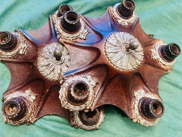 Pair of Art Deco M.E.P. Inc. Vintage Ceiling Mounted Lights – Rare Set with Orig