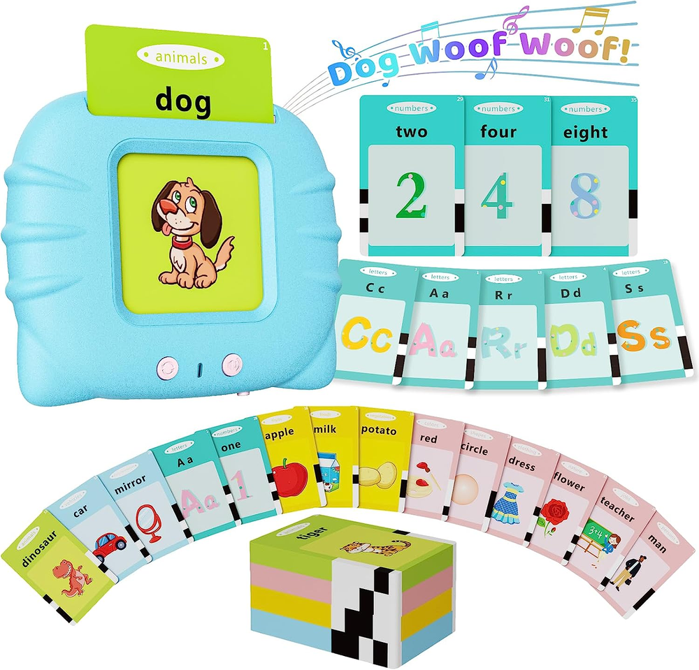 Interactive Toddler Talking Flash Cards - Montessori Learning Toys for Ages 1-6 & Autism Support