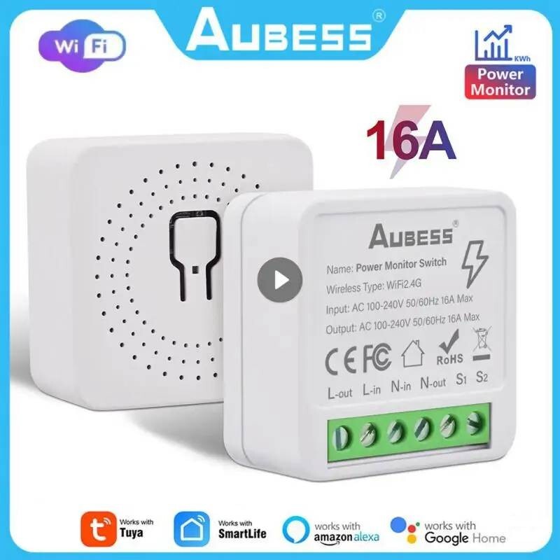 AUBESS Tuya Smart Home Gadgets Mini WiFi Smart Switch Light Switch Relay Module