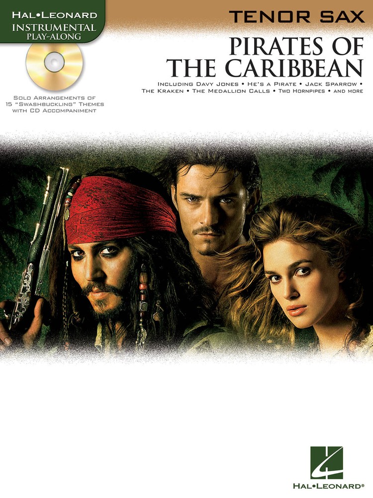 Pirates of the Caribbean for Tenor Sax Solo Movie Sheet Music Play-Along Book CD