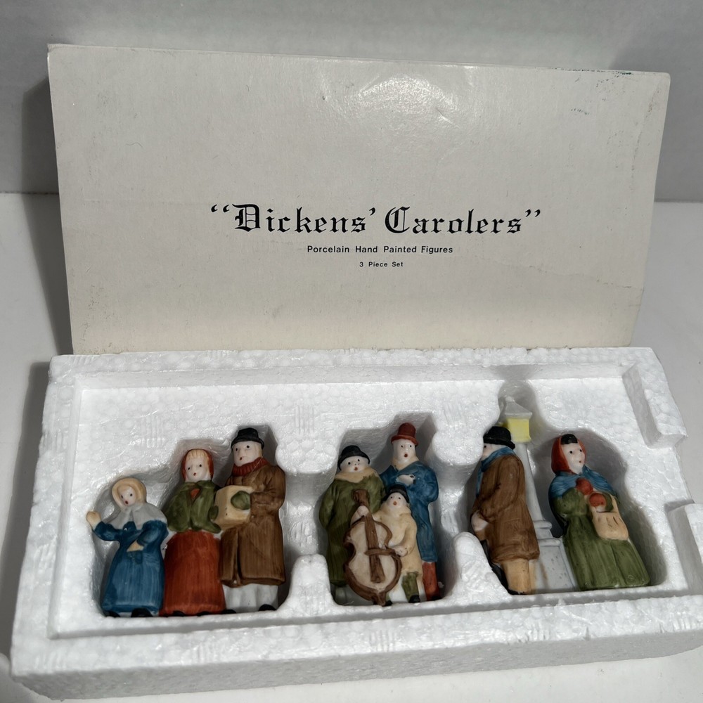 Department 56 Dickens Carolers Hand-Painted Porcelain 3-Piece Set