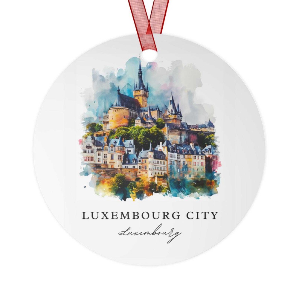 Luxembourg City Christmas Ornament Unique Holiday Souvenir Xmas Decor