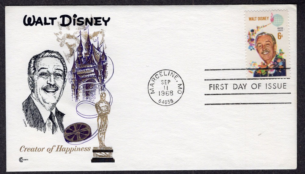 1968 Walt Disney (Scott 1355) - Cover Craft Cachet (CCC) FDC NX181