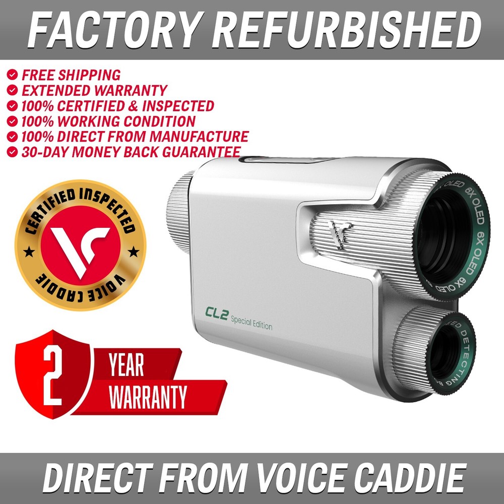 Voice Caddie CL2 Golf Laser Rangefinder with 6x Magnification and 700-Yard Range - UVG Technology-image