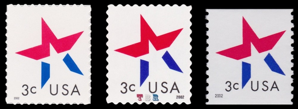 2002 MNH Star 3c Makeup Rate Set of 3 Stamps 3613-15 – Buy Now-image