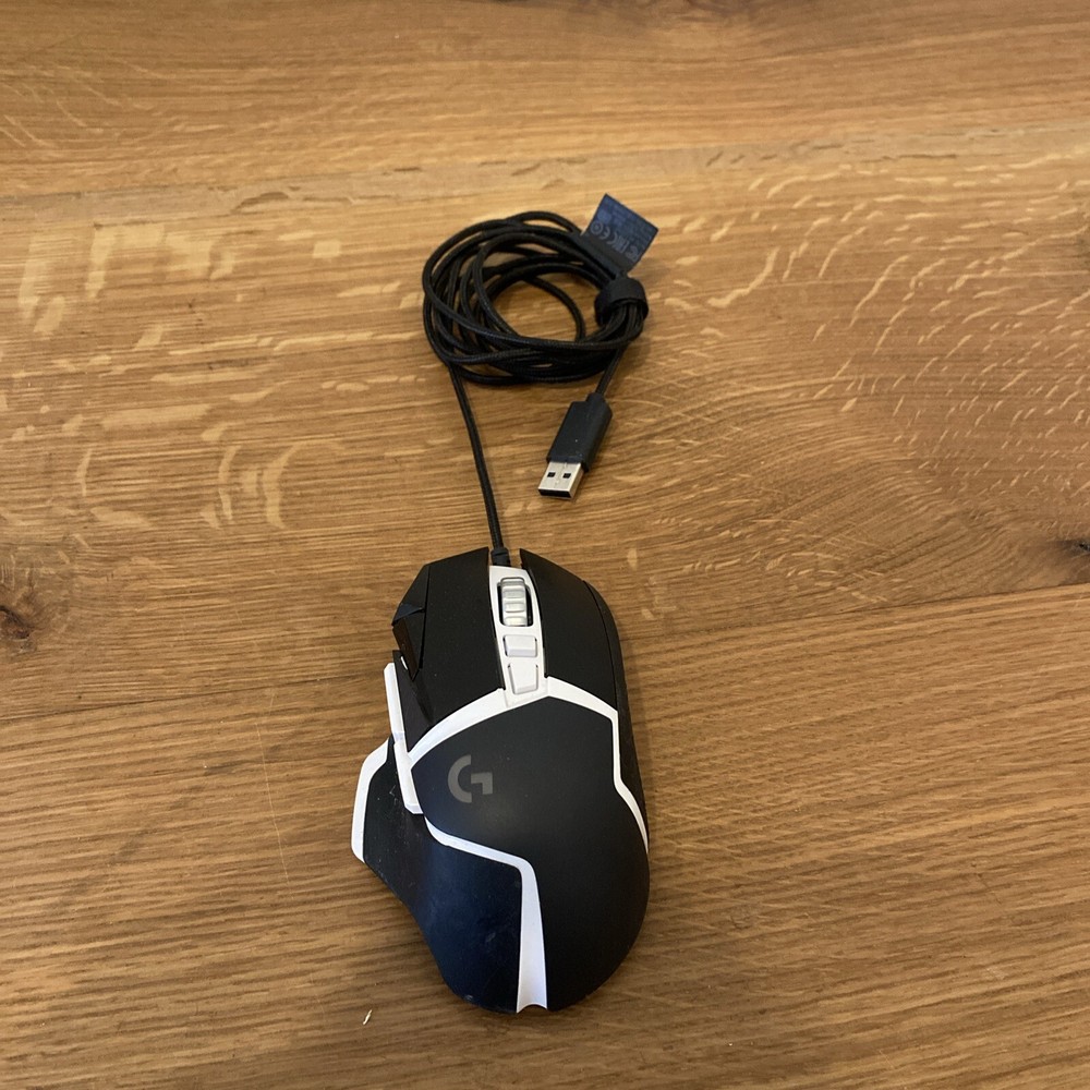 Logitech G502 SE HERO Wired RGB Gaming Mouse in Black and White - Tested & Working