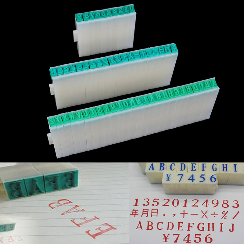 1 Set English Alphabet Letters Numbers Rubber Stamp Free Combination Diy Crh^a