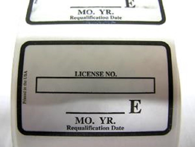 Visual Inspection Sticker DOT Propane Tank Certificate Requalification Label-image
