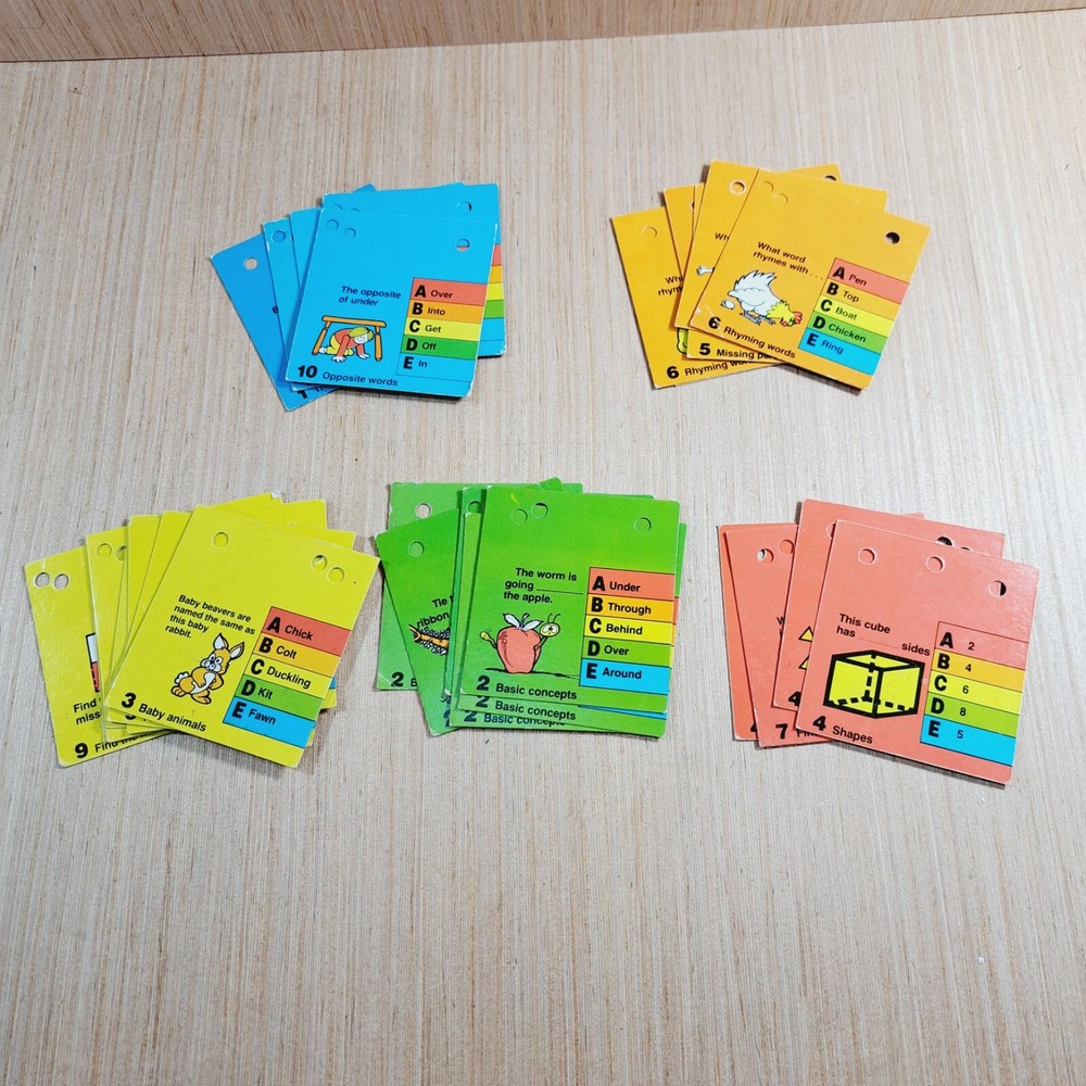 Vintage Radio Shack Show 'N Learn Quiz Game Replacement Cards ONLY