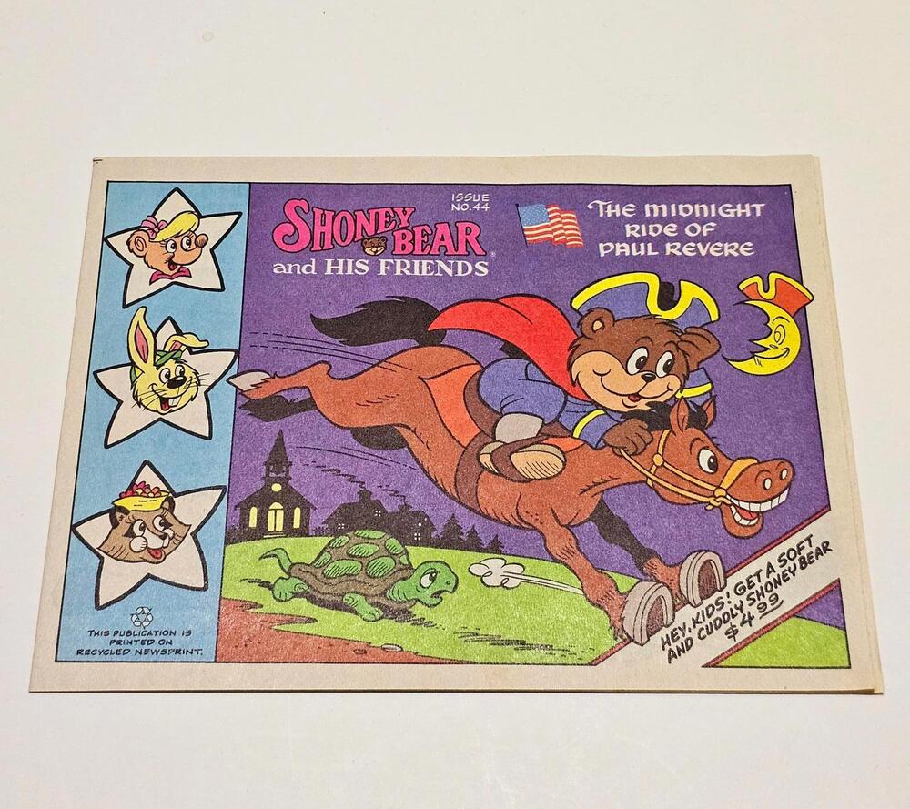 Shoney Bear and His Friends Comic Issue 44 The Midnight Ride Of Paul Revere 1991