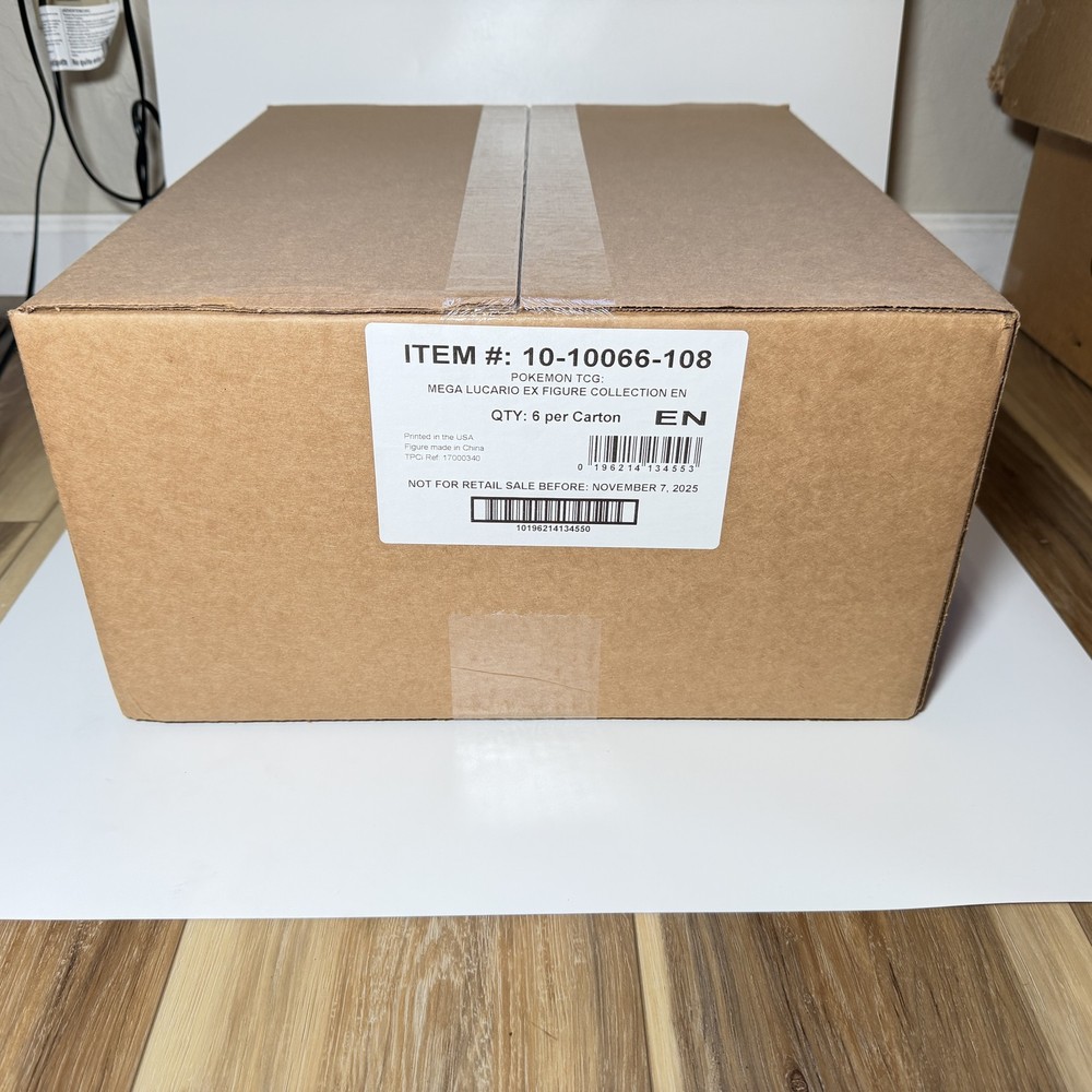 Pokemon 2025 Mega Lucario EX Figure Collection Carton 6 Boxes Factory Sealed