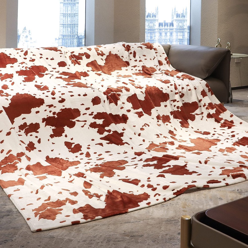 King Size Blanket Brown Bed Throw Blanket Soft Lightweight King Blankets 90x1...