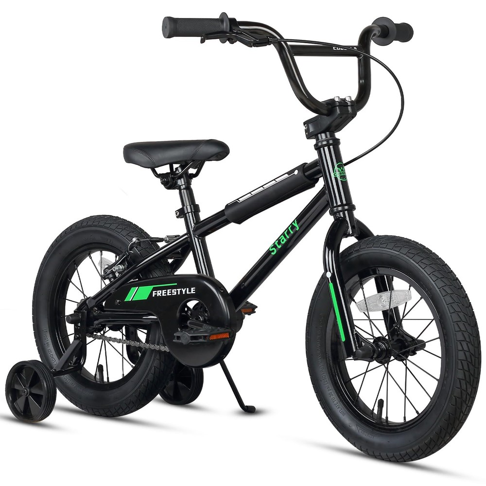 cubsala 14 Inch Kids Bike BMX Style Bicycle with Training Wheels Coaster Brak...