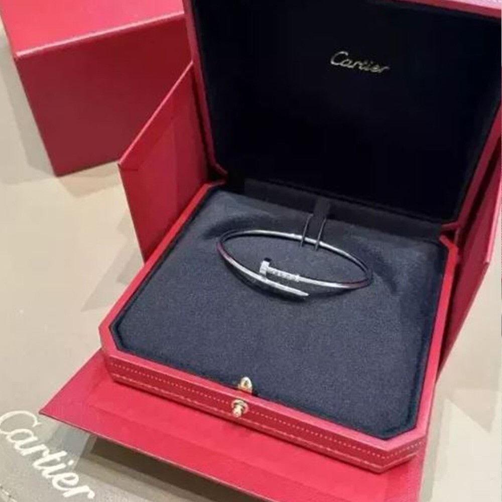 Cartier Juste un Clou Bracelet White Gold Classic Model Width 3.5mm With Box