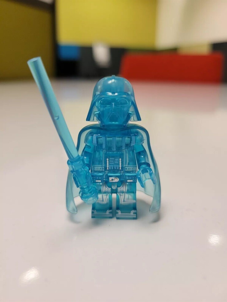 Custom Lego Star Wars Prototype Minifigure Transparent Blue Darth Vader