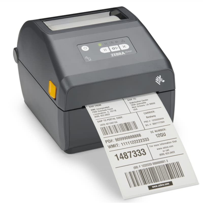 Zebra ZD421 4-inch Direct Thermal USB Printer 203 dpi ZD4A042-D01M00EZ No Tear