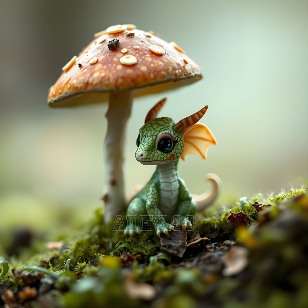 AI Art Dragon Digital Wallpaper Background for Desktop-image