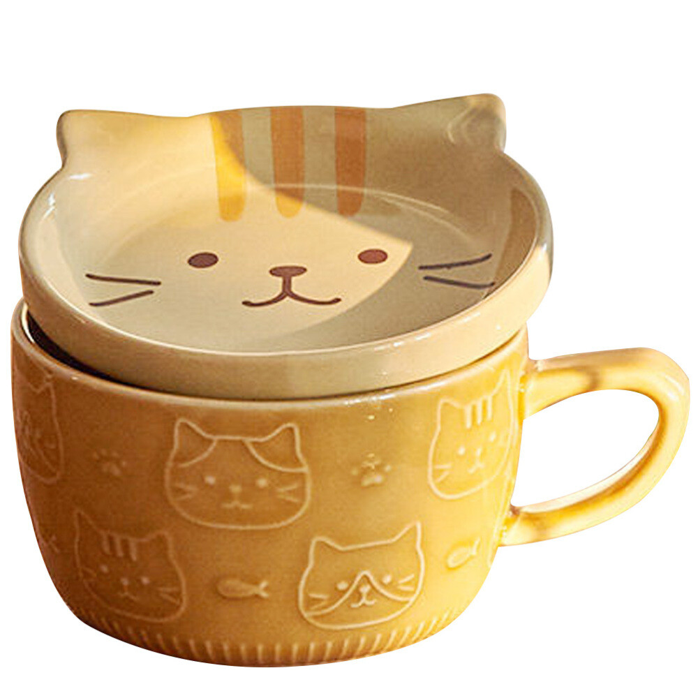 Tea Cup and Saucer Animal Ceramic Mug Attractive Coffee Practical Women's