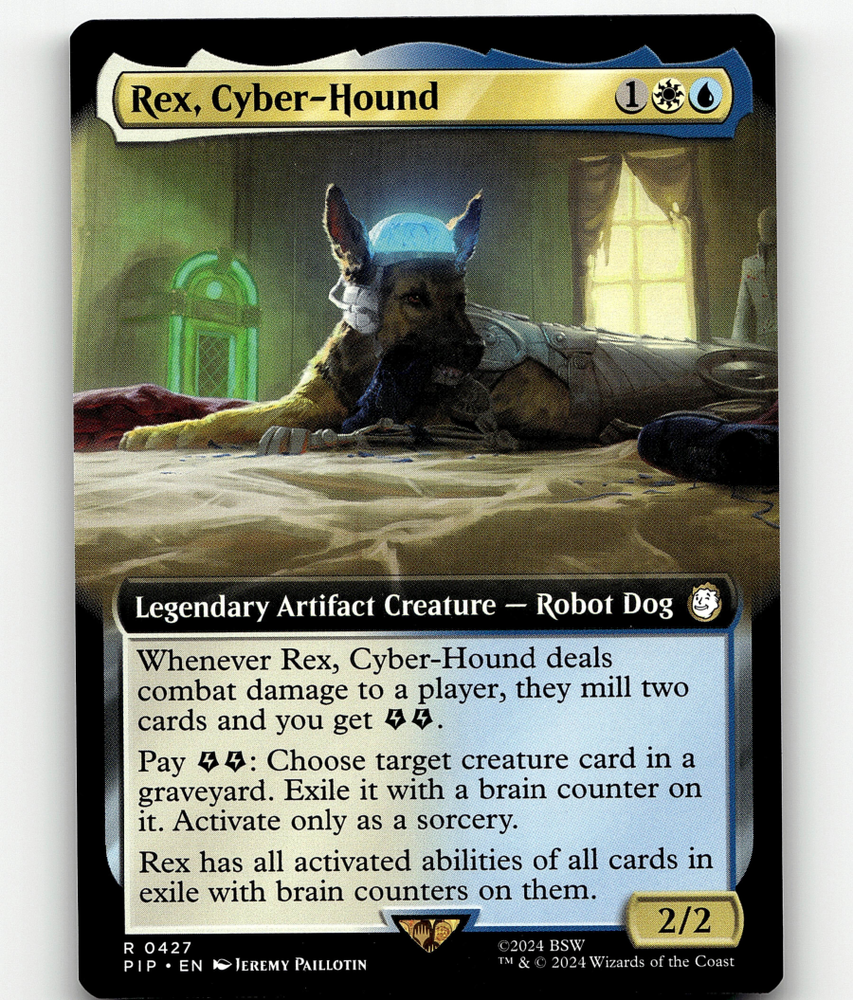 MTG Rex, Cyber-Hound (Extended Art) - Universes Beyond: Fallout