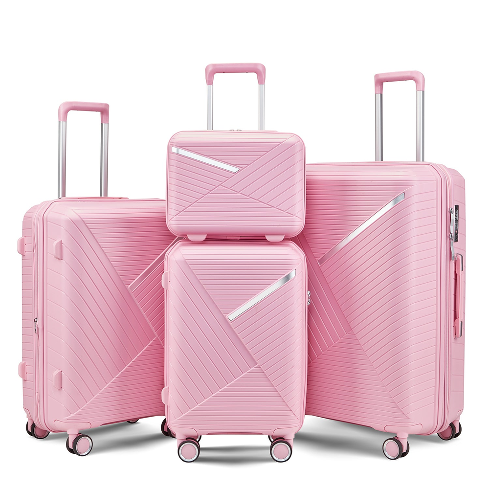 Luggage Sets 4 Piece(14/20/24/28), Expandable Lightweight Suitcase with 4 Double