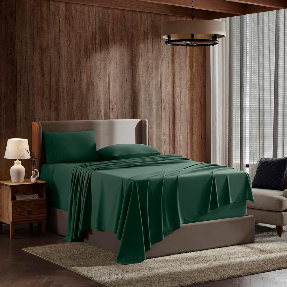 Queen Sheet Set - 4 Piece Bed Sheets for Queen Size Bed, Deep Pocket, Hotel Luxu